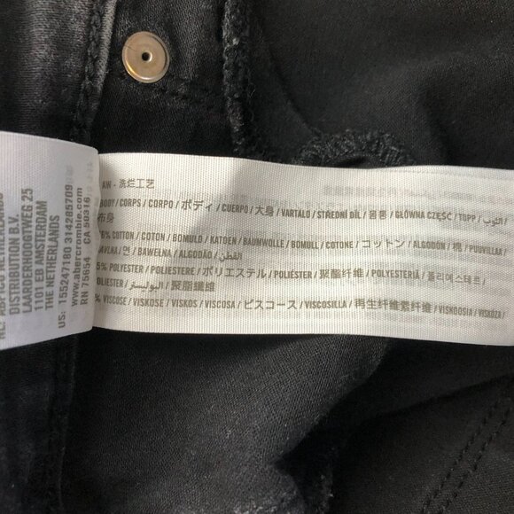 Abercrombie & Fitch Womens Jeans Size 27/4 Simone High Rise Jean Legging Black - Picture 10 of 14
